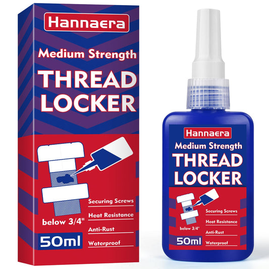 Threadlocker 1.69 Fl oz/ 50 ml Medium Strength 243, Lock & Seal Nuts, Bolts, Fasteners and Metals, Blue Thread Lock Against Losening and Leakage (medium-50ml)