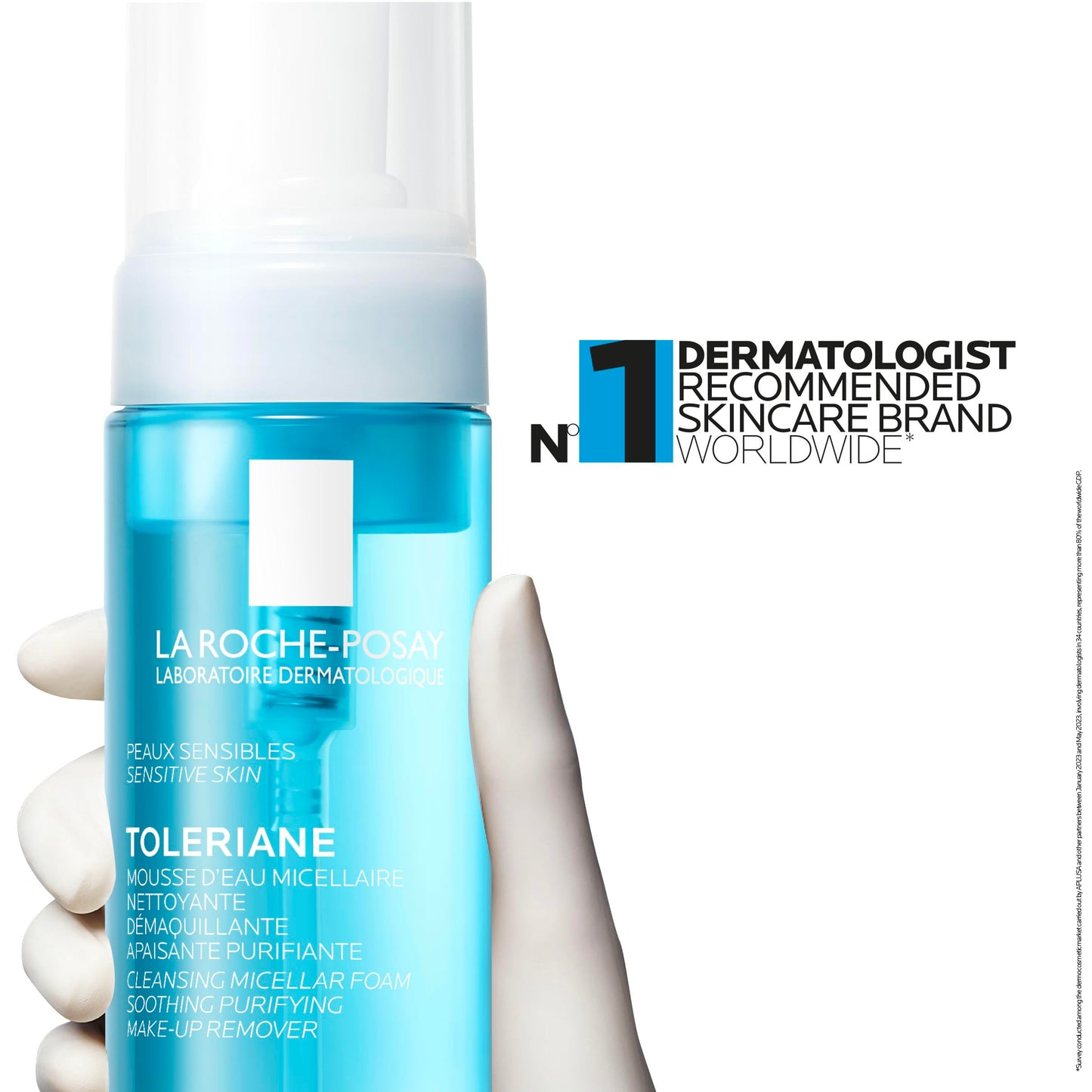 La Roche Posay Gentle Face Wash, Toleriane Micellar Foaming Water, Gently Cleanses and Purifies Skin, Formulated with Glycerin, Alcohol-Free, Recommended by Dermatologists, 150ml La Roche-Posay