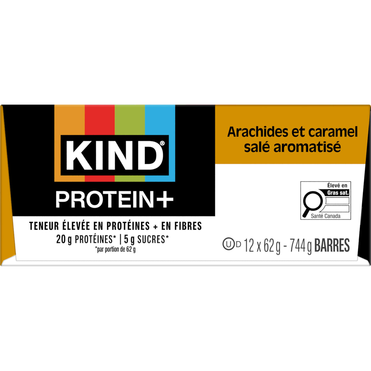KIND PROTEIN+ Peanuts Salted Caramel Flavoured, 62 g, 12 Count