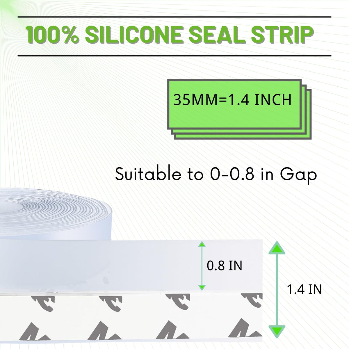 Door Weather Stripping Door Seal, 1.4in Silicone Seal Strip 🍁 All In One Marketplace Canada