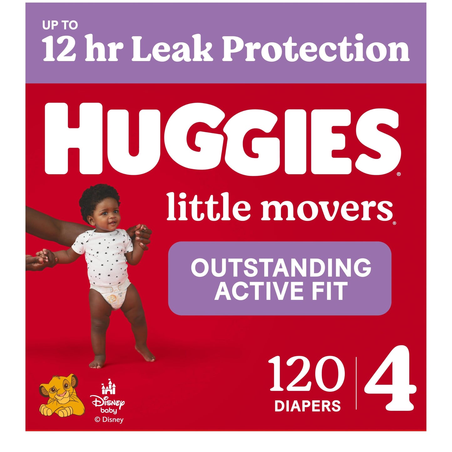 Disposable Baby Diapers Size 4 - Huggies Little Movers, 120ct, Mega Colossal Pack