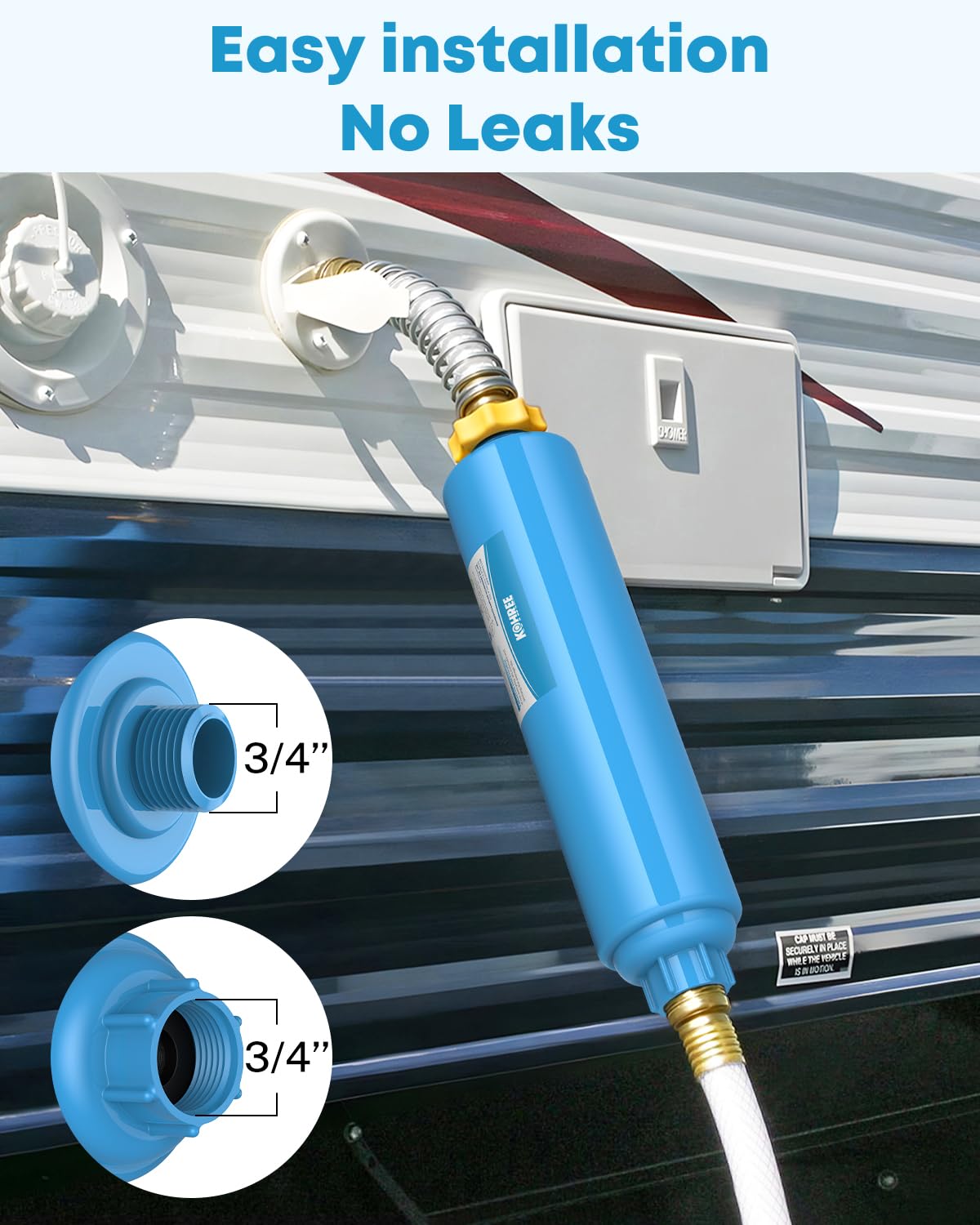 Kohree RV Water Filter, NSF Certified Inline Water Filter, BPA Free, 2 Pack Kohree