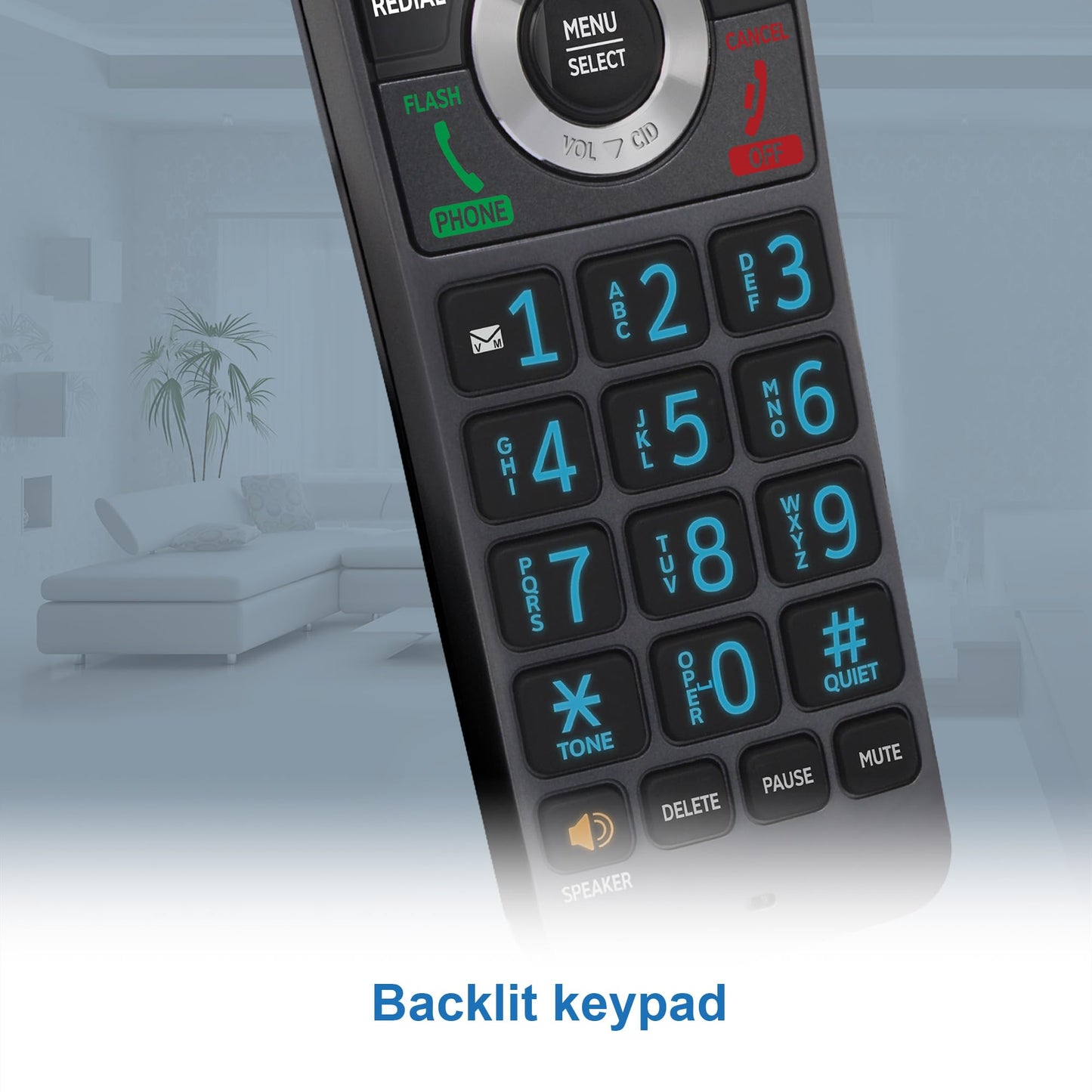 AT&T GL2101-2 DECT 6.0 Cordless Home Phone 2-Handset with Call Block, Caller ID, Full-Duplex Handset Speakerphone, 2" White Backlit Display, Lighted Keypad, Graphite & Black AT&T