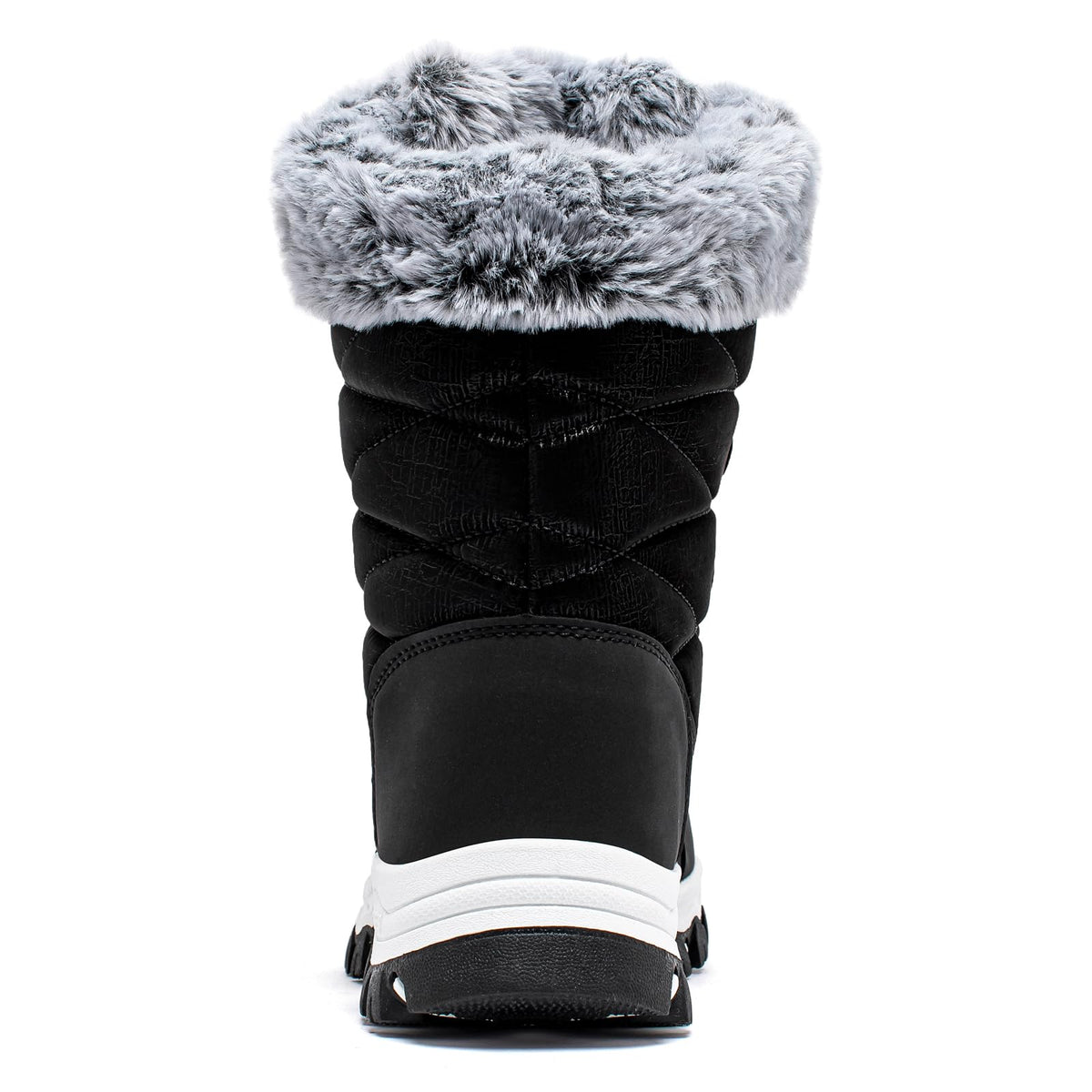 HOBIBEAR Women's Waterproof Winter Snow Boots Lightweight Warm Faux Fur Lined Mid-Calf Booties（Black/New,9) 🍁 All In One Marketplace Canada