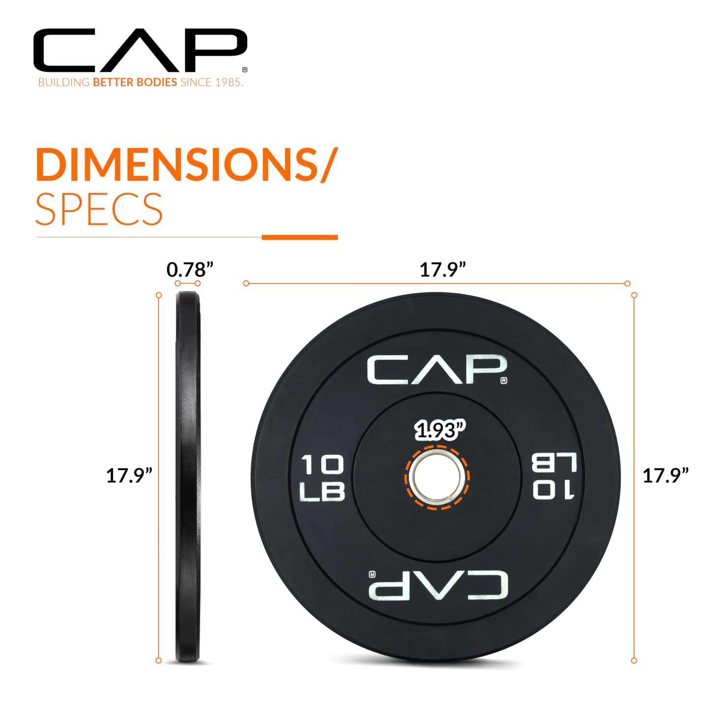 CAP Barbell Rubber Olympic Bumper Plate | Multiple Options/Colors 🍁 All In One Marketplace Canada
