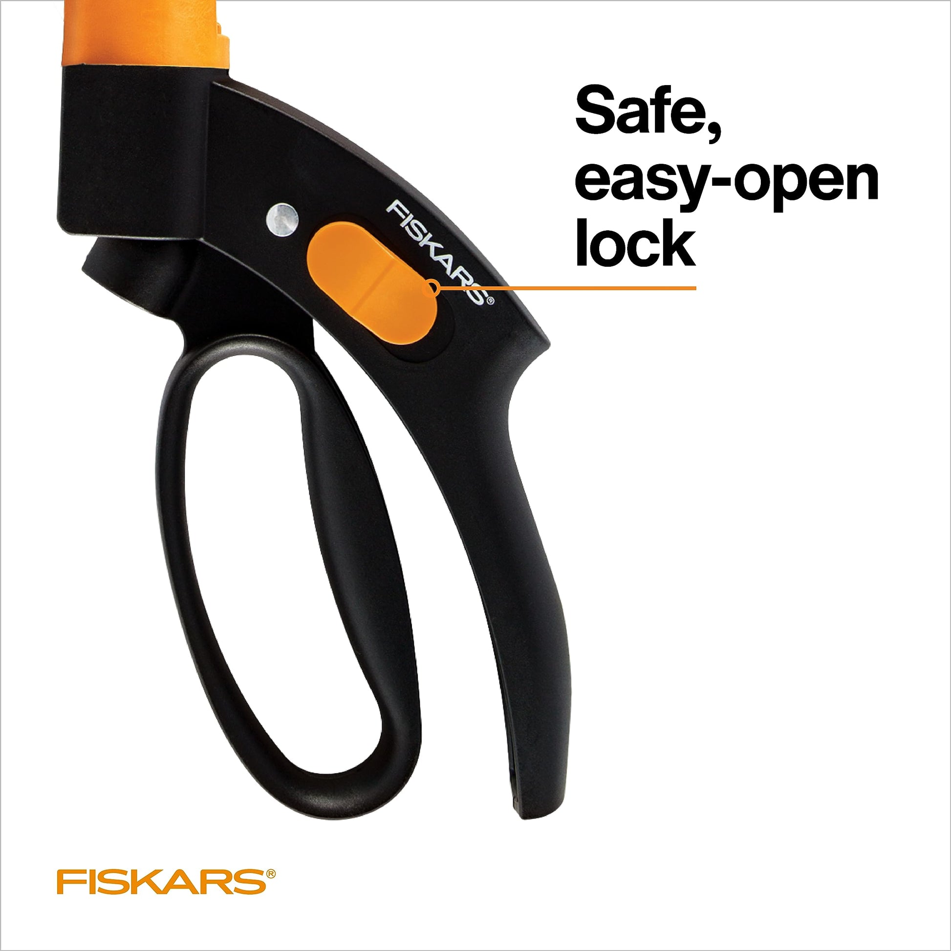 Fiskars Shear Ease Grass Shears - 5" Stainless Steel Blades - 360-Degree Swivel Blade Plant Cutting Scissors - Garden Shears and Grass Cutter Fiskars