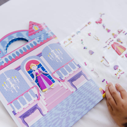 Melissa & Doug Puffy Sticker Play Set – Princess, 67 Reusable Stickers with 2 Fold-Out Scenes, Restickable Fashion Activity Book, Mess Free Travel Toys for Kids Ages 4+ Melissa & Doug