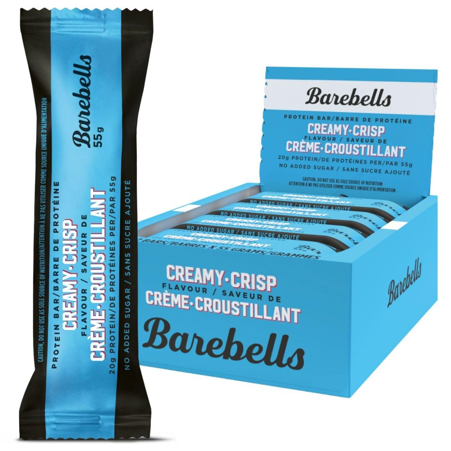 Barebells Creamy Crisp Protein Bars - 12 Pack, 1.94oz Each with 20g Protein & 1g Sugar