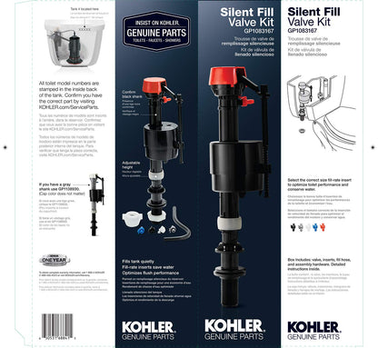 Kohler GP1083167 Fill Valve for all Class 5 Kohler