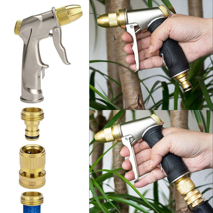 Garden Hose Quick Connectors, Solid Brass 3/4 inch GHT Thread Easy Connect Fittings No-Leak Water Hose Male Female Value Pack (5 Set) with 10pcs Extra Rubber - Available at All In One Marketplace Canada