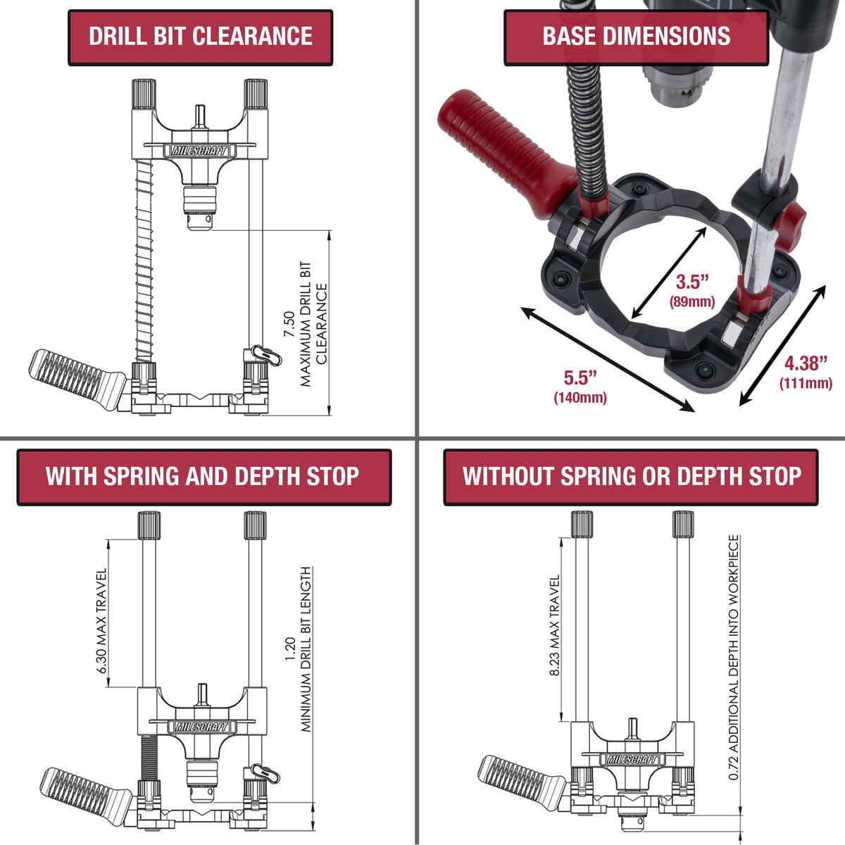 Milescraft 1318 DrillMate Drill Guide with Chuck