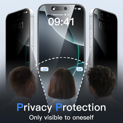 JETech Privacy Screen Protector for iPhone 16 Pro 6.3-Inch, Anti-Spy Tempered Glass Film with Easy Installation Tool, 2-Pack - Available at All In One Marketplace Canada