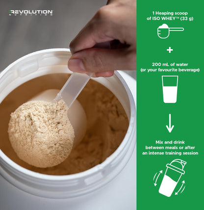 Revolution Nutrition Iso Whey Protein Powder - 100% Isolate, 28g Per Serving, Vanilla Cake Flavor, 2 Pound (27 Servings)