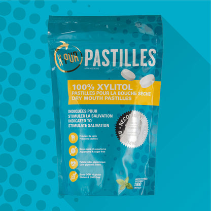 X-PUR - Xylitol Breath Mints For Dry Mouth And Bad Breath - Peppermint Flavored Xylitol Mints - Stimulates Saliva - 100% Natural Mouth and Breath Freshener - Bag of 1000 pastilles 🍁 All In One Marketplace Canada