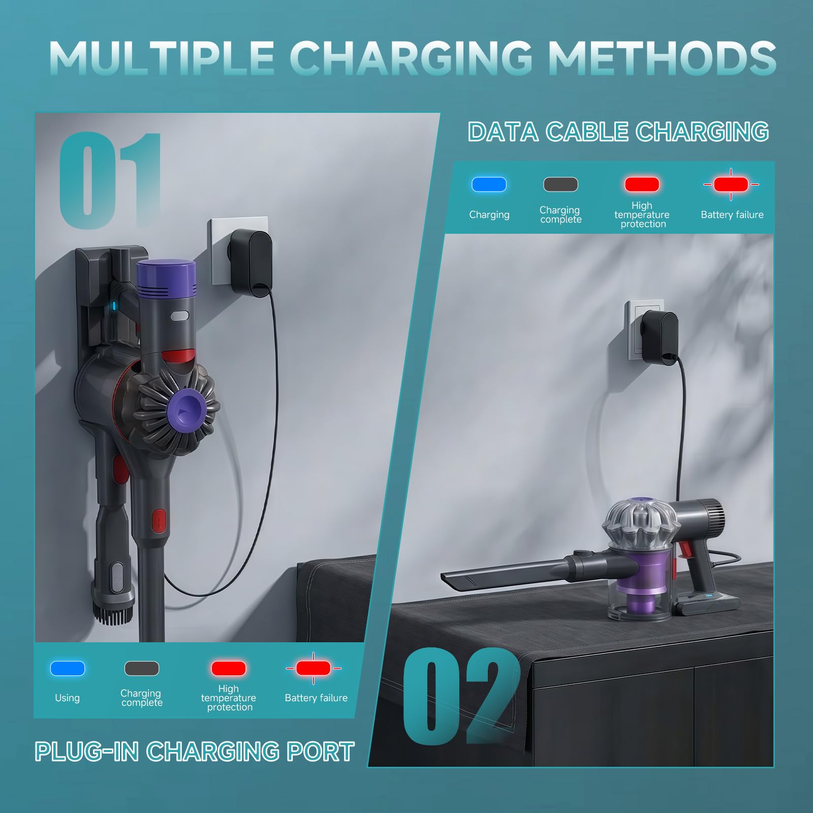 EGR Upgraded 9000mAh V8 Battery Replacement Compatible with Dyson V8 Animal/Absolute/Motorhead/Fluffy SV10 Carbon Fiber Vacuum Cleaner 2 Filters and 3 Screws Included