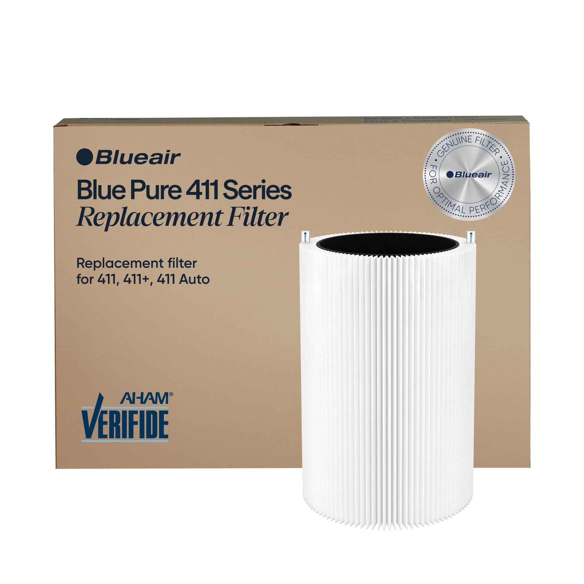 Blueair Blue Pure 411 Genuine Replacement Filter, Particle and Activated Carbon, Fits Blue Pure 411, 411+, 411 Auto & MINI Air Purifiers, White (F411PACF102174) BLUEAIR