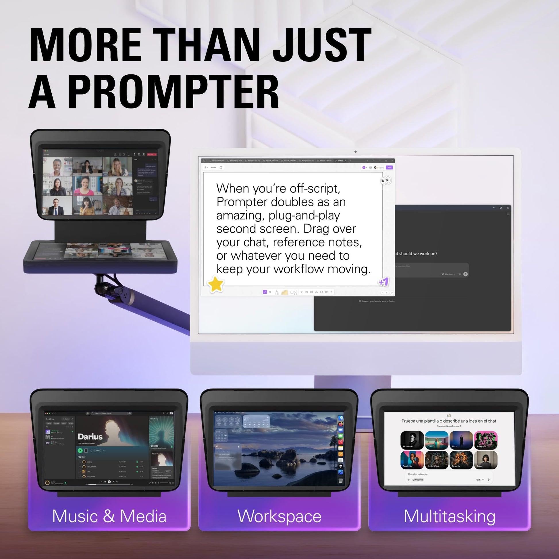 Elgato Prompter, Teleprompter with Built-in Screen Elgato