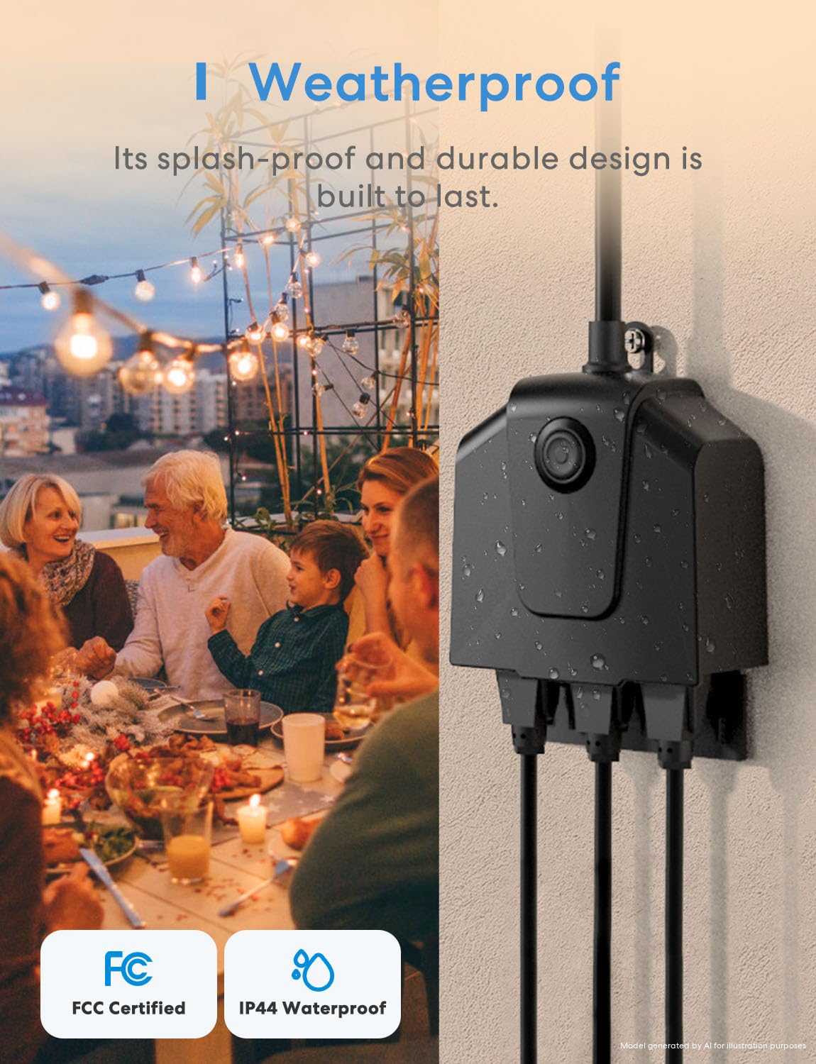 meross Outdoor Smart Plug, 3 Independent Sockets, Apple Homekit Compatible 🍁 All In One Marketplace Canada