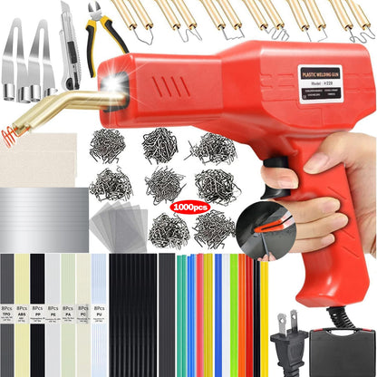 Upgraded 220W Plastic Welder, 2 in 1 Plastic Welding Repair Welder Kit 1000PCS Hot Stapler Soldering Gun with 100PCS Plastics Welding Rods Car Bumper Repair Kit for Most Plastics Repair - Available at All In One Marketplace Canada