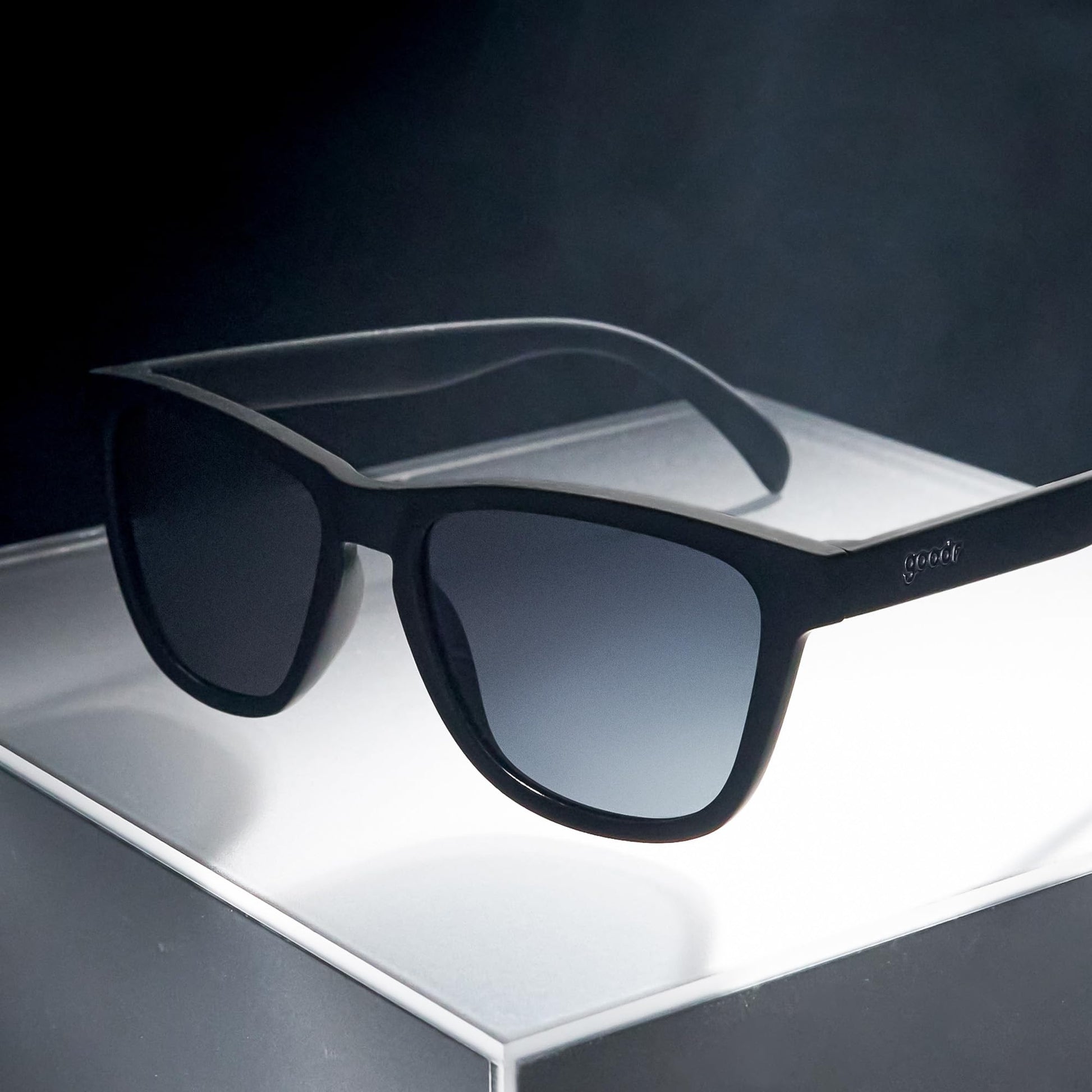 goodr A Unicorn's Calamity Polarized Sunglasses, Medium Sized (OG), Black Solid Frames with Black Non-Reflective Glare Reducing Lenses, UV400 Protection, No Slip, No Bounce - Available at All In One Marketplace Canada
