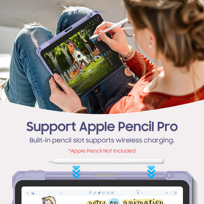 Fintie Clear Case for iPad Air 11-inch & iPad Air 5th/4th Generation 10.9" (Lilac Purple)