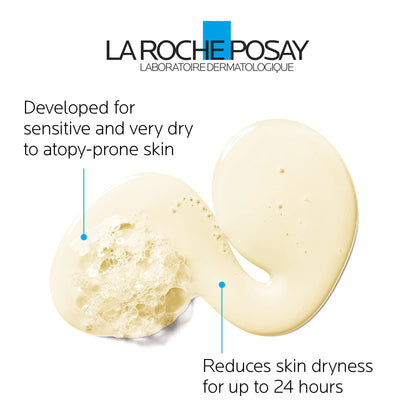 La Roche-Posay Cleansing Body Oil with Shea Butter, Lipikar AP+ Anti-Itch Fragrance-Free Shower Cleansing Oil for Very Dry, Sensitive & Eczema Prone Skin, Provides 24H Hydration, 400mL - Available at All In One Marketplace Canada