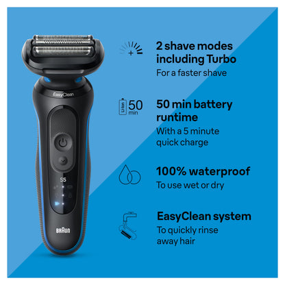Braun Electric Razor for Men Series 5, Beard Shaver, Electric Shaver with Body Groomer S5 5150cs