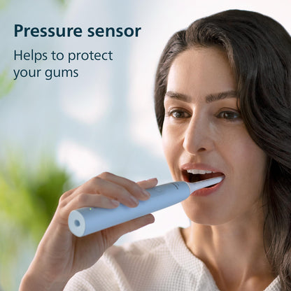 Philips Sonicare 4900 Series Electric Toothbrush - Sonic Toothbrush With Advanced Sonic Technology, Pressure Sensor, Two Intensity Settings, SmarTimer & QuadPacer, Light Blue, Model HX3683/32 - Available at All In One Marketplace Canada