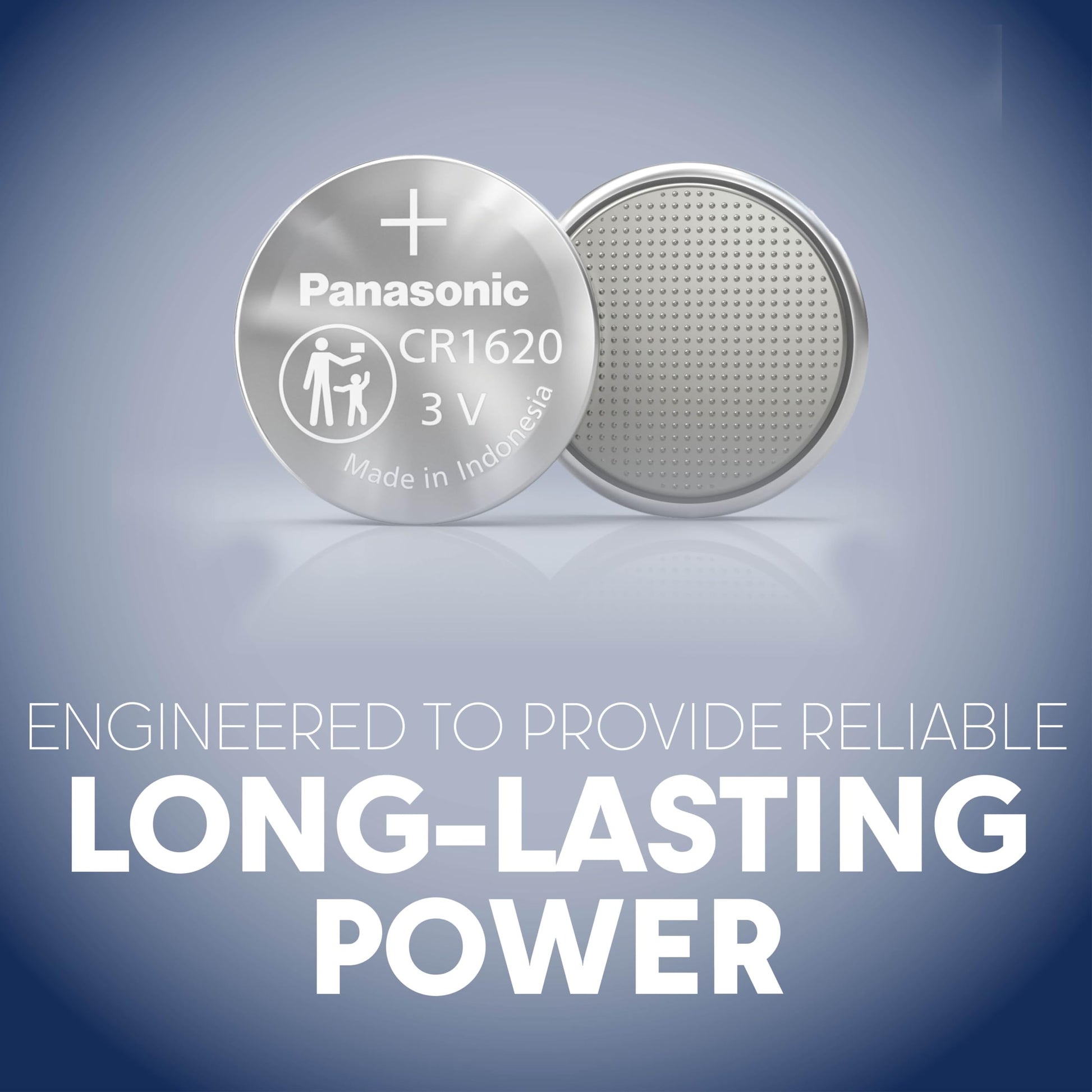 Panasonic CR1620 3.0 Volt Long Lasting Lithium Coin Cell Batteries in Child Resistant, Standards Based Packaging, 2-Battery Pack - Available at All In One Marketplace Canada