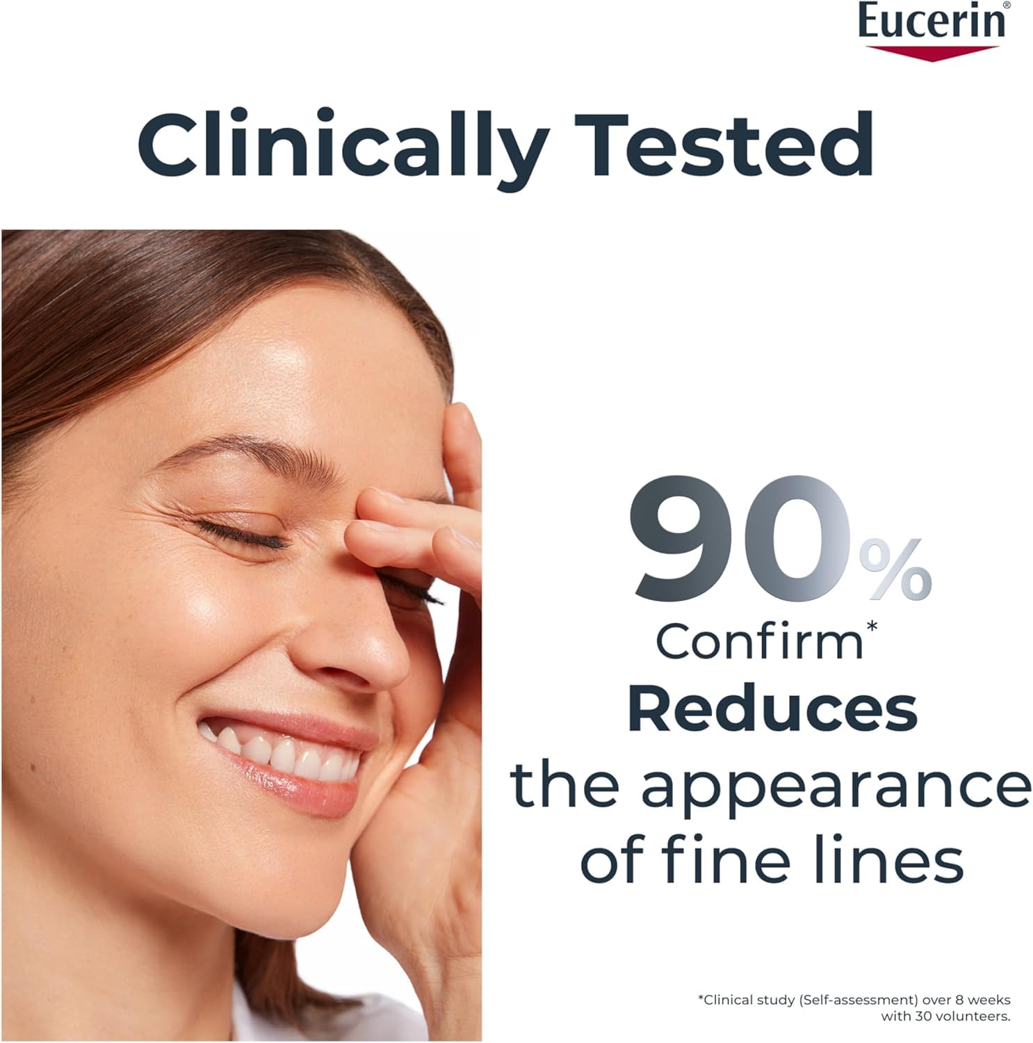 Eucerin Anti-Wrinkle Eye Cream, Smoothing, Anti-Age, Hyaluronic Acid, 15mL Eucerin