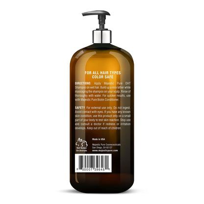 Majestic Pure Biotin Shampoo - Volumizing Shampoo for Hair Loss - with DHT-3 Blocker - Hydrating & Nourishing - Sulfate Free, for Men & Women - Thin Hair Shampoo - 16 fl oz - Available at All In One Marketplace Canada