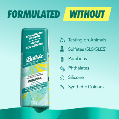 Batiste Powder Dry Shampoo, Non‑Aerosol Powder Format for Effortless Refresh, Gently Absorbs Oil, Adds Volume & Body, Clean & Fresh Fragrance, From Canada’s #1 Dry Shampoo Brand - Available at All In One Marketplace Canada