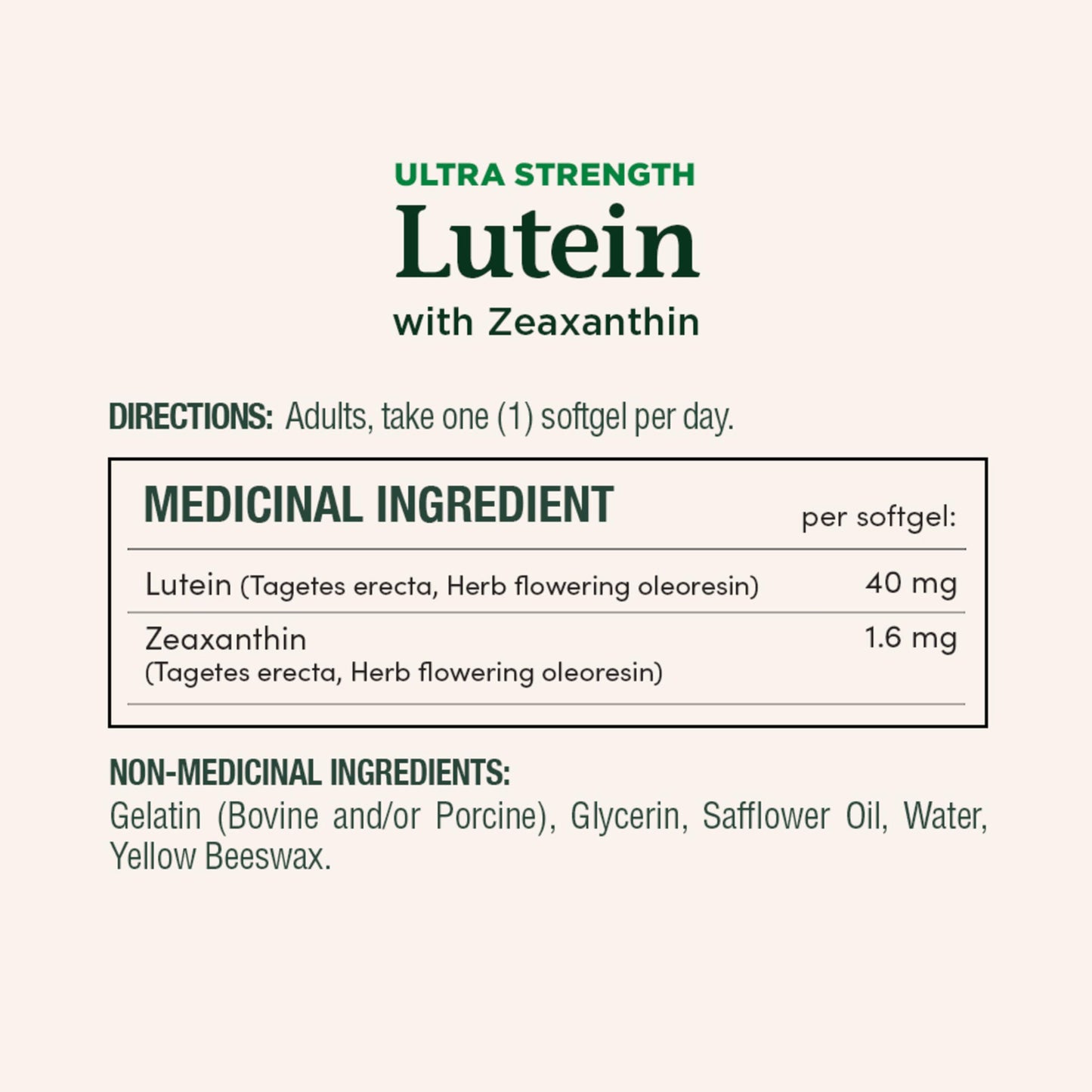 NATURE'S BOUNTY Lutein, Ultra Strength, Support For Conditions Like Cataracts & Macular Degeneration, 53 g - Available at All In One Marketplace Canada