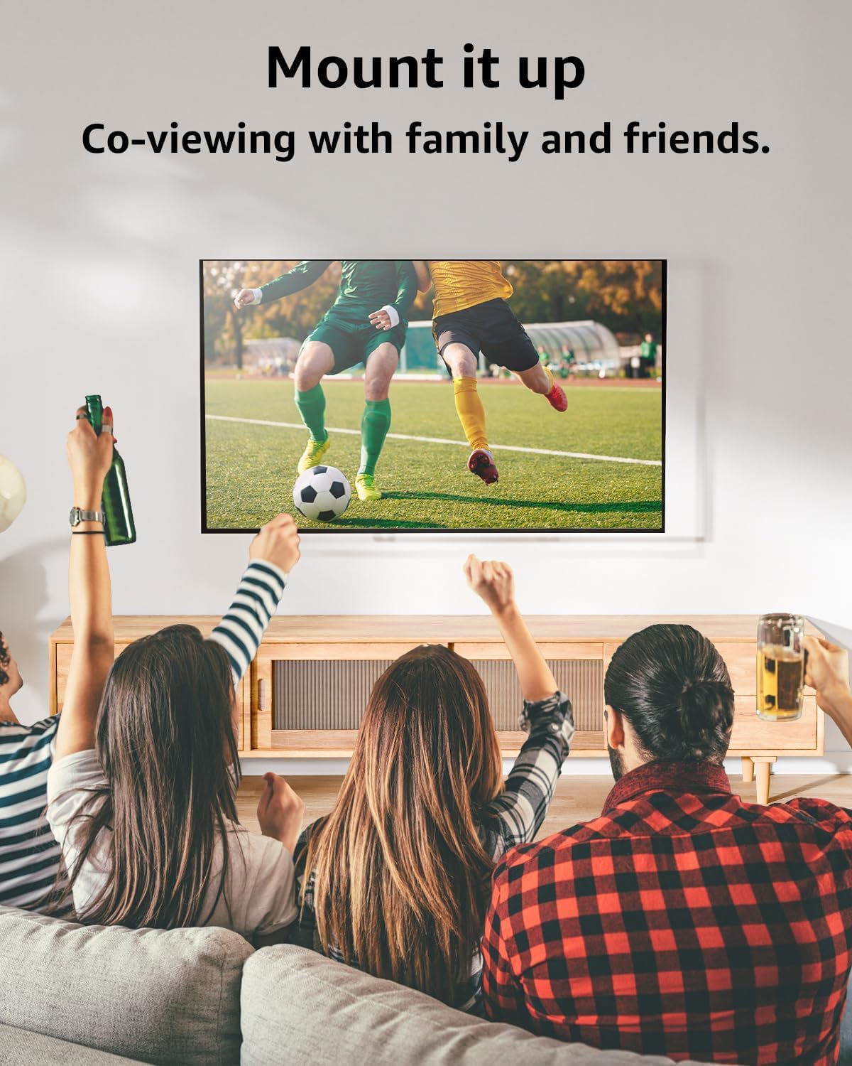 MOUNTUP TV Wall Mount for 26-65 Inch Flat Curved LED LCD Screen TVs Full Motion TV Mount, Tilt Swivel Extension Wall Mount TV Bracket with Dual Articulating Arms, Max VESA 400x400mm, Holds up to 99lbs