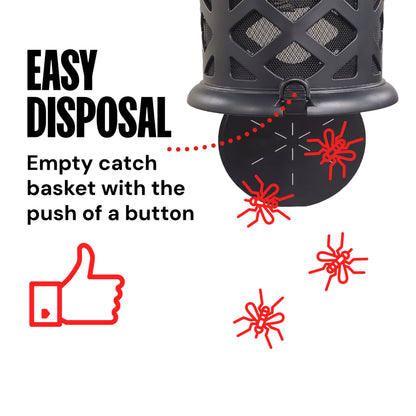 Dynatrap 1/2 Acre LED Outdoor Insect Trap – Traps Mosquitoes, Flies, Moths, Wasps, Gnats, & Other Flying Insects - Bug Zapper Alternative - DT1130-CA