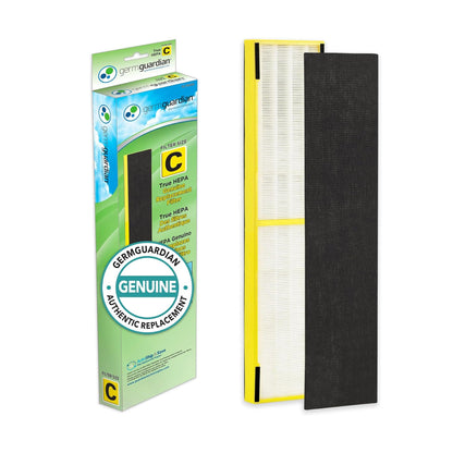 GermGuardian Filter C HEPA Pure Genuine Air Purifier Filter, Removes 99.97% of Pollutants, Wildfire Smoke, Odors, for AC5250PT, AC5000, AC5300, AC5350, AP2800, Black/Yellow, FLT5000 germguardian