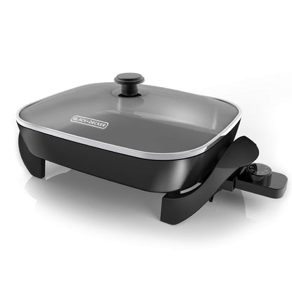 BLACK+DECKER 12x15-Inch Electric Skillet with Glass Lid BLACK+DECKER