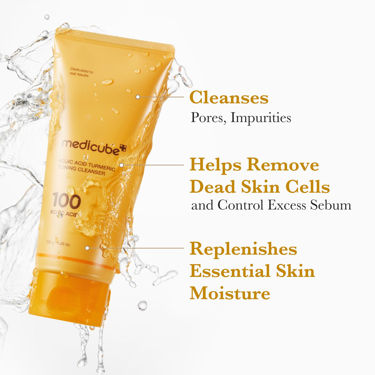 Medicube Kojic Acid Turmeric Toning Cleanser for Women - 4.23 oz