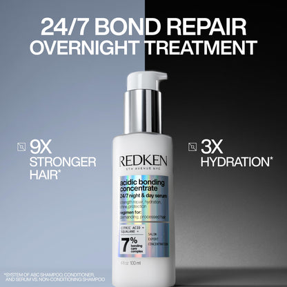Redken Acidic Bonding Concentrate Hair Serum for Damaged Hair, Treatment for damaged processed, with Citric Acid, 100mL - Available at All In One Marketplace Canada