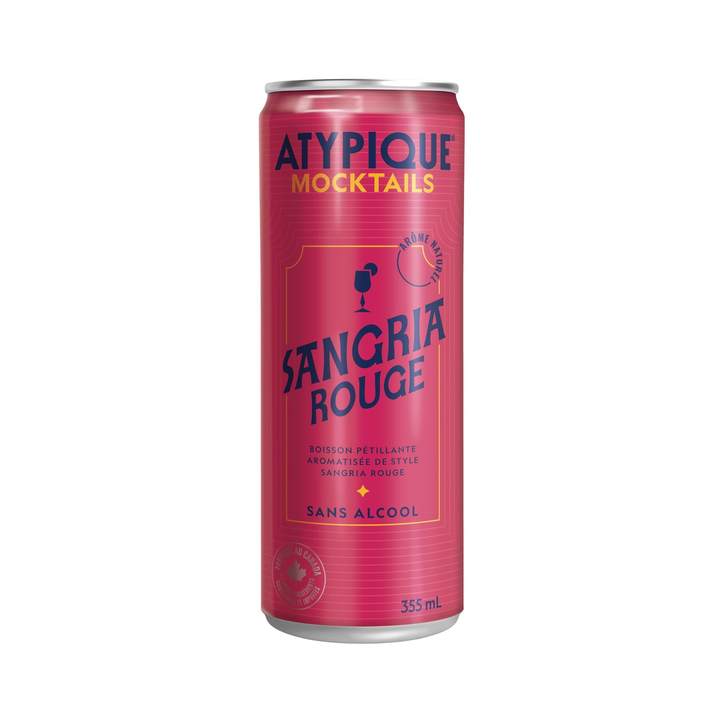 ATYPIQUE Mocktails Non-Alcoholic Cocktail, Red Sangria, 355 mL, 12-Count 🍁 All In One Marketplace Canada