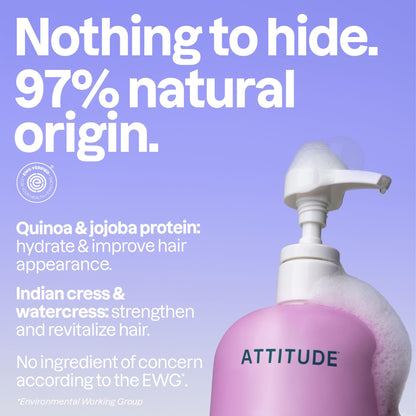 ATTITUDE Moisture Rich Hair Shampoo, Made in Canada, EWG Verified, For Dry and Damaged Hair, Naturally Derived Ingredients, Vegan and Plant Based, Quinoa and Jojoba, 946 mL - Available at All In One Marketplace Canada