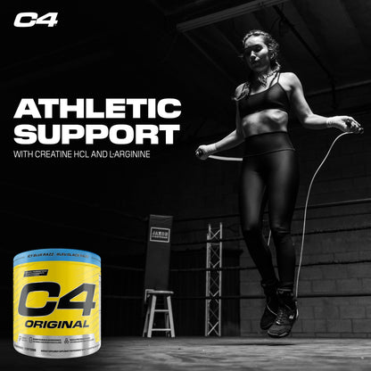 Cellucor C4 Original Pre Workout Powder - Sugar Free Preworkout Energy for Men & Women - 150mg Caffeine, Beta Alanine, Creatine - Icy Blue Razz, 30 Servings Cellucor