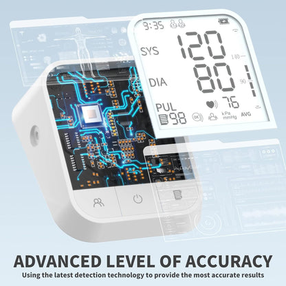 Blood Pressure Monitor Blood Pressure Machine Automatic Upper Arm Adjustable Cuff with Large Backlit Display, 2 * 99 Memory Blood Pressure Monitors for Home Use with Storage Bag - Available at All In One Marketplace Canada