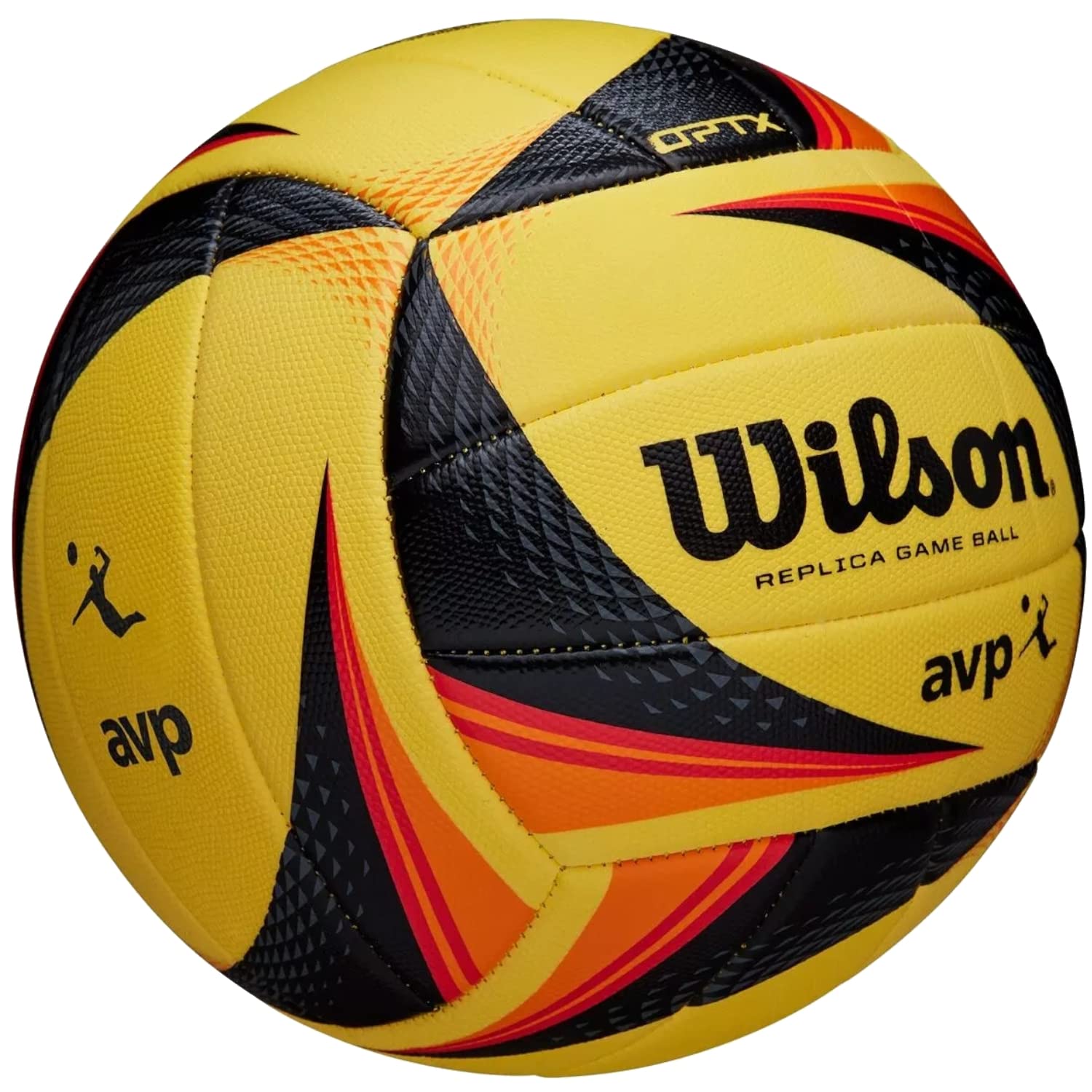 Wilson Offical AVP II Replica Outdoor Beach + Sand Volleyball - Yellow/Black, Offical Size WILSON
