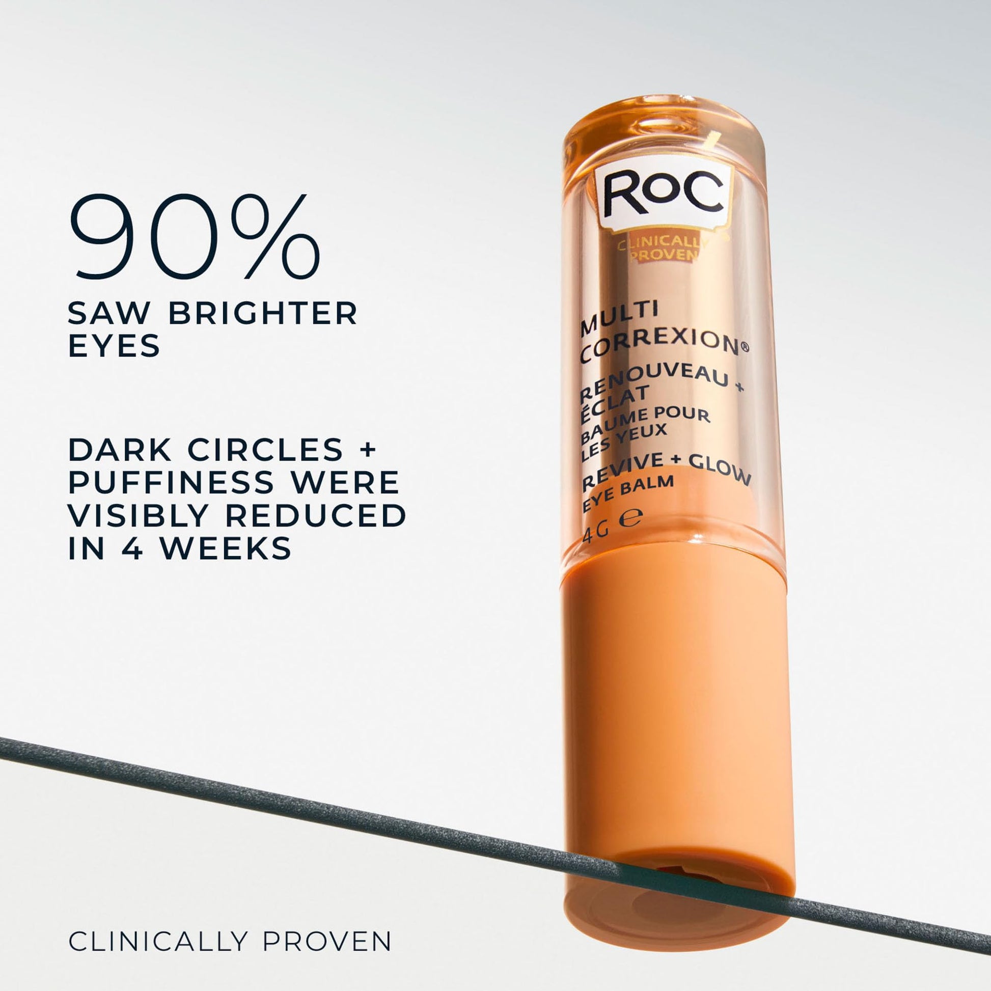 RoC Multi Correxion Revive + Glow Vitamin C with Peptides Eye Balm for Brighter Eyes 4G - Available at All In One Marketplace Canada