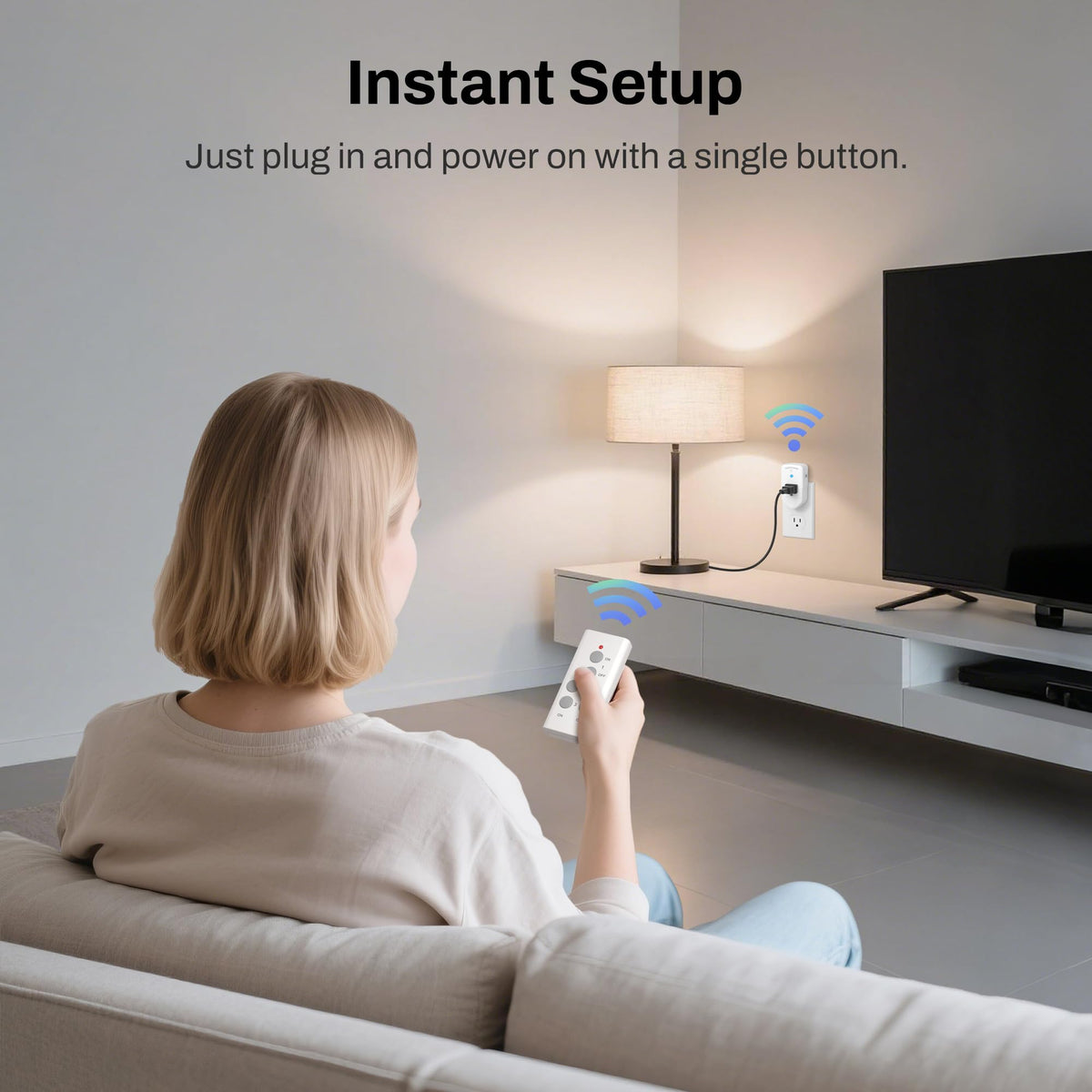 BN-LINK Wireless Remote Control Electrical Outlet Switch for Lights, Fans, Christmas Lights, Small Appliance, Long Range White (Learning Code, 3Rx-1Tx) 1200W/10A 🍁 All In One Marketplace Canada