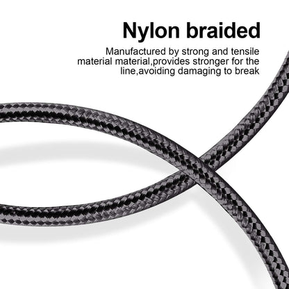 CUGUNU iPhone Charger, 5 Pack 3/3/6/6/10FT Apple MFi Certified USB Lightning Cable Nylon Braided Fast Charging Cord Compatible for iPhone 14/13/12/11/X/Max/8/7/6/5/SE/Plus/iPad - Black - Available at All In One Marketplace Canada