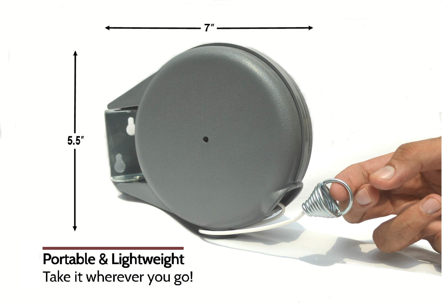 Retractable Clothesline - Portable Heavy Duty Indoor and Outdoor Washing Line - 45 Feet PVC Retracting Clothes Line with Wall Mount Hang The Wet Dry Clothing Laundry - Easy Installation (Grey) - Available at All In One Marketplace Canada