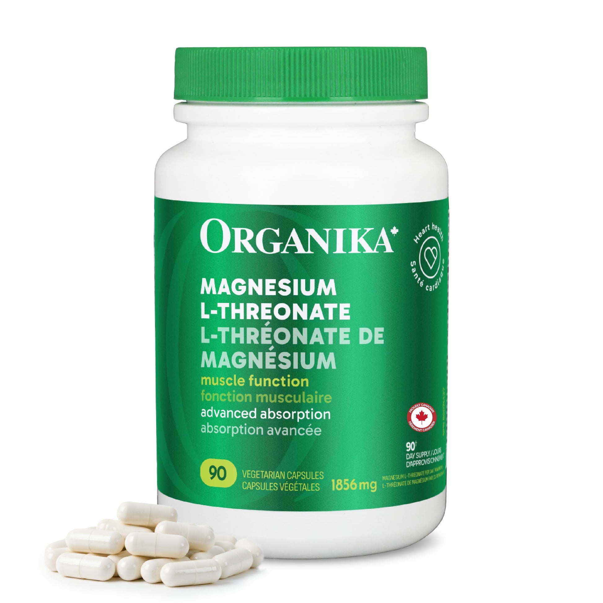 Organika Magnesium L-Threonate- High Absorption to Boost Magnesium Levels- 90vcaps Organika