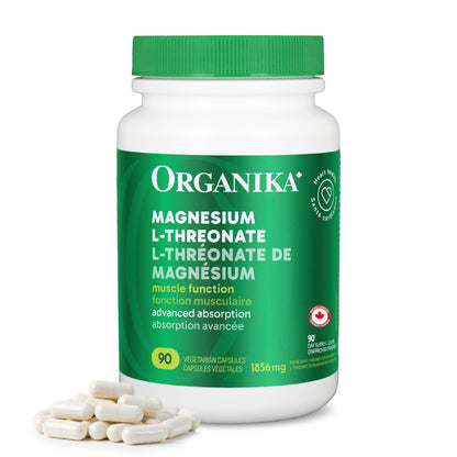Organika Magnesium L-Threonate- High Absorption to Boost Magnesium Levels- 90vcaps Organika